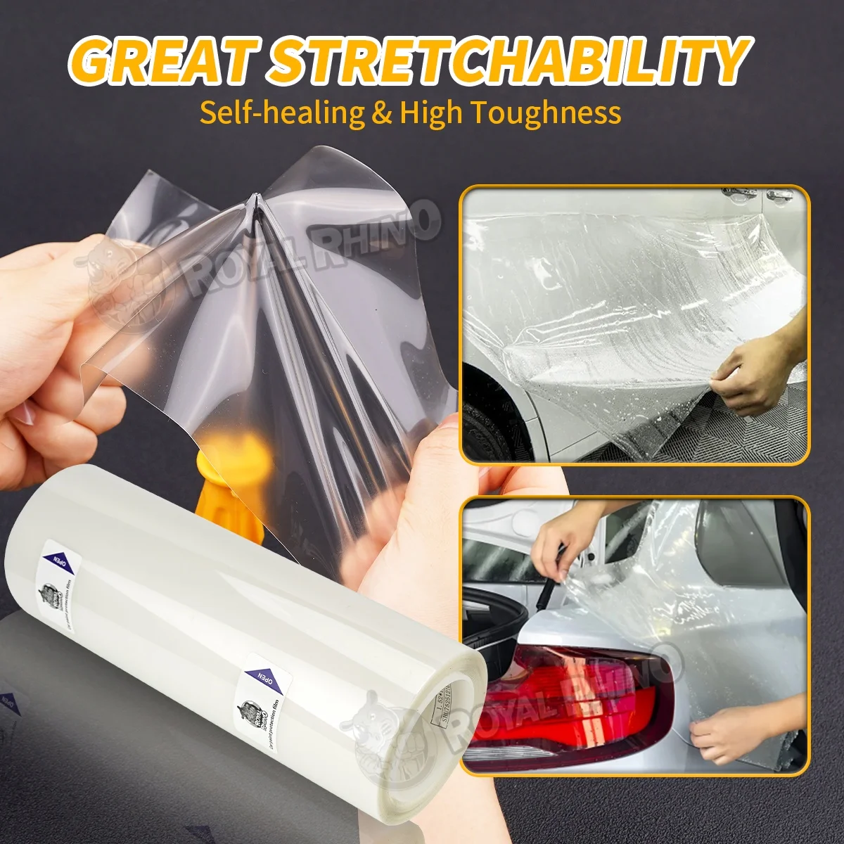 8.5mil Transparent TPU PPF Car Invisible Paint Protection Film Auto Wrapping Sticker Decals Exterior Self Healing Anti-scratch