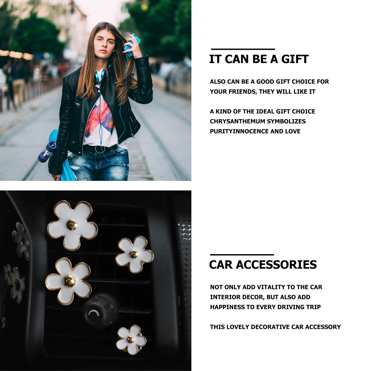 

4pcs Freshener Auto Interior Ornament Mini Diffuser Safe Material Car Decoration Gift Car Auto Adornment Decoration