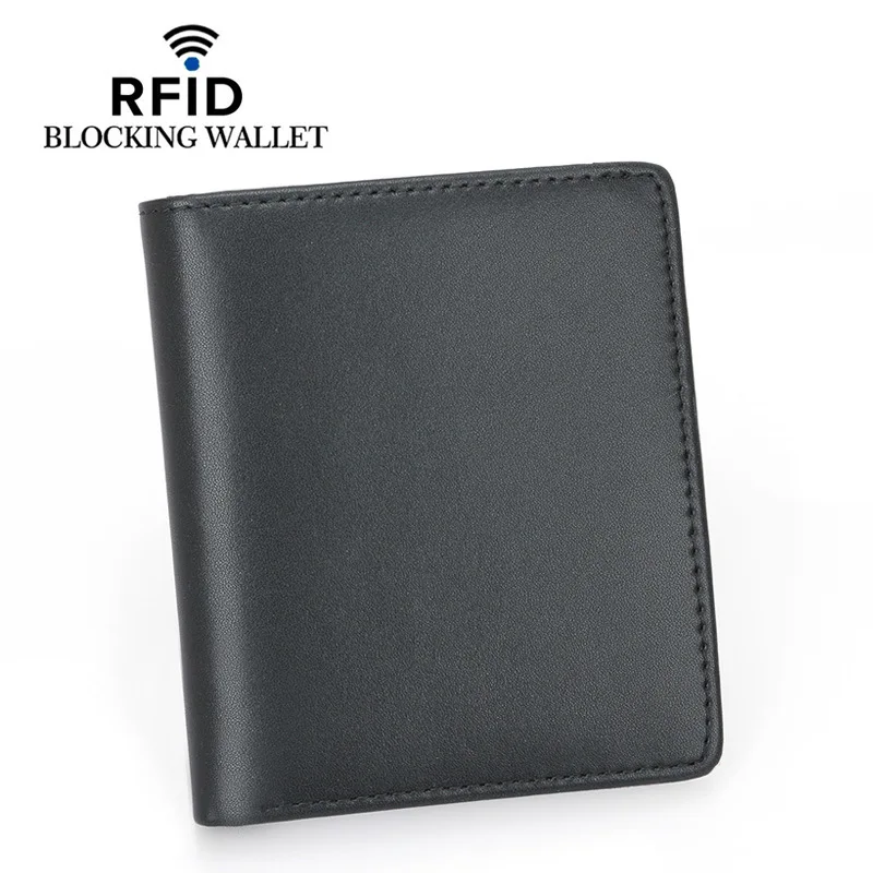 2024 New Hot Selling Men's Wallet for Cards and Cash RFID Anti-theft Simple Bank Card Coin Storage Wallet