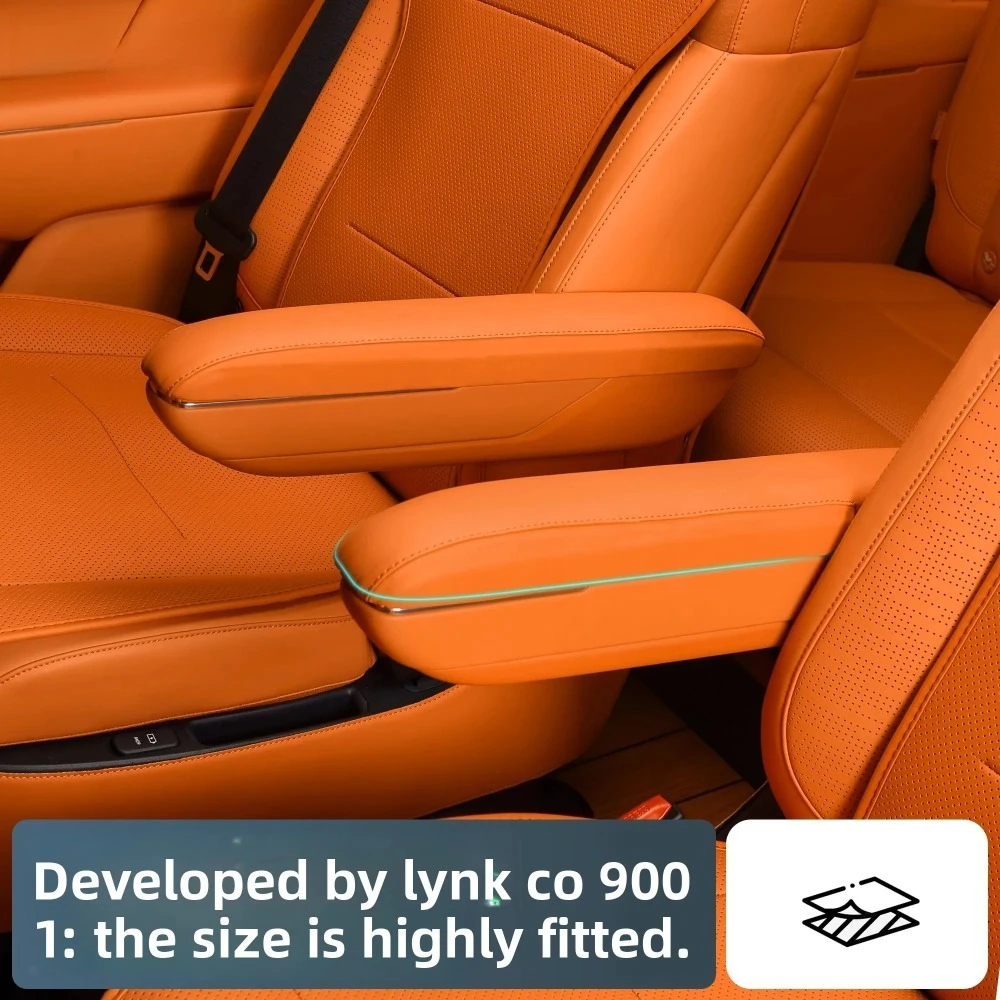 

2Pcs Car Second Row Armrest Protective Cover Leather Anti-scratch Armrest Protector Car Interior Accessories For Lynk & Co 900
