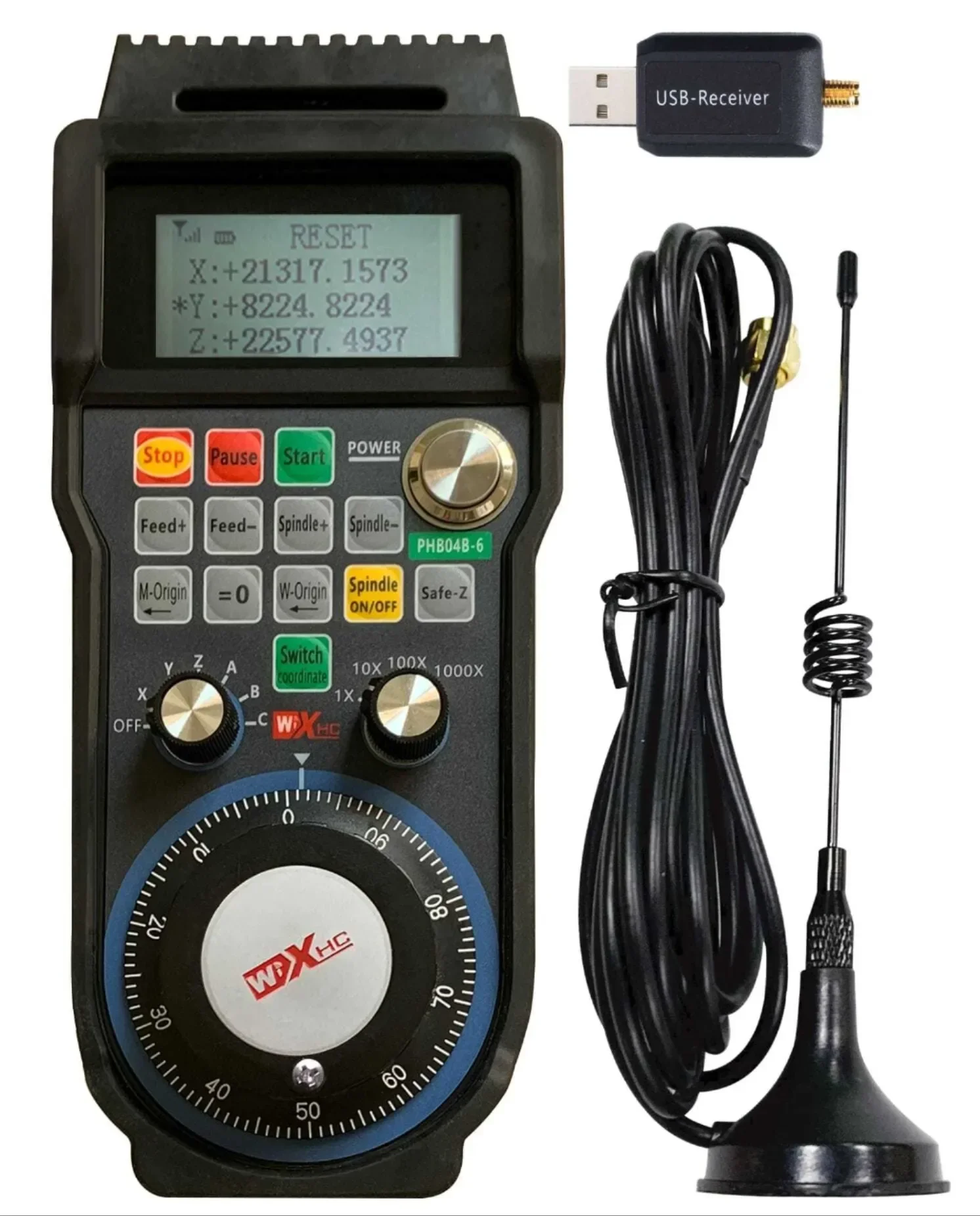 In stockProgrammed Customized  Remote Control for Cnc Software Based on PC Secondary Developed Cutting Remote Control PHB04B