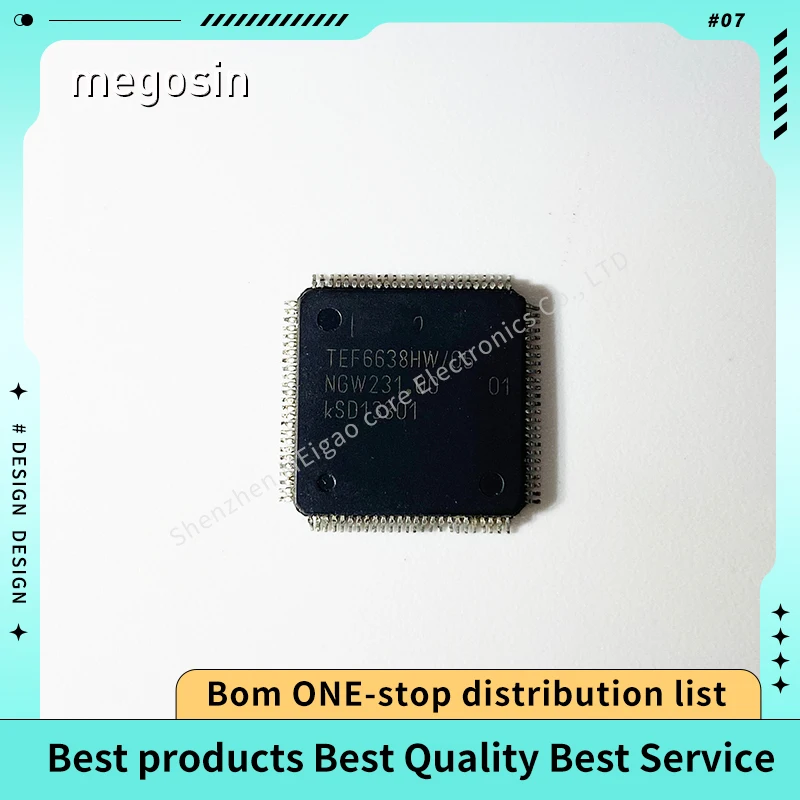 1PCS TEF6638HW/05 QFP100 Audio Power Amplifier Chip TEF6638 High-Quality Electronic Component for Audio Applications