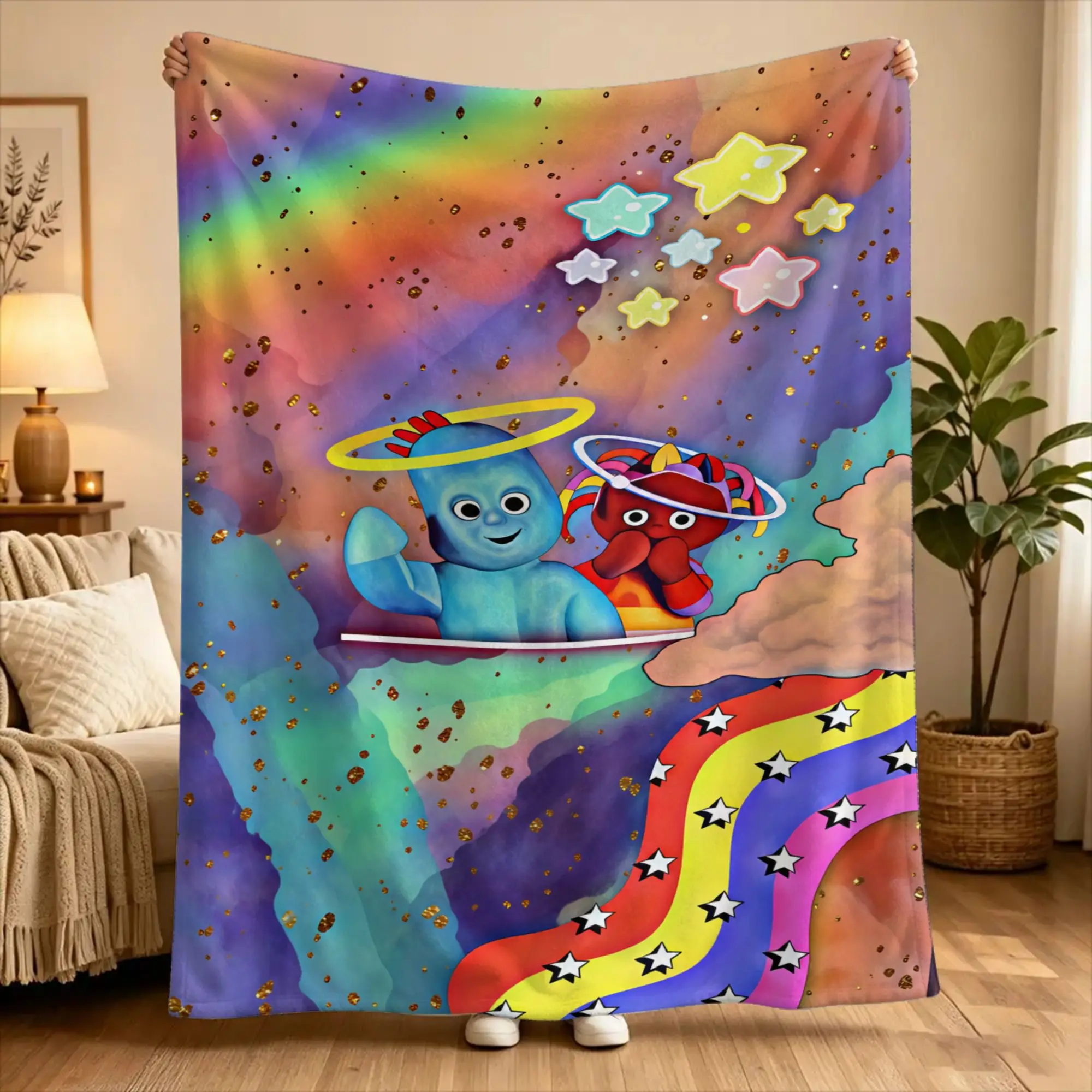 The Haahoos In the night garden Blankets Quality Warm Soft  Throw Blanket Winter Travel Office Home Decor Fluffy Bedspread