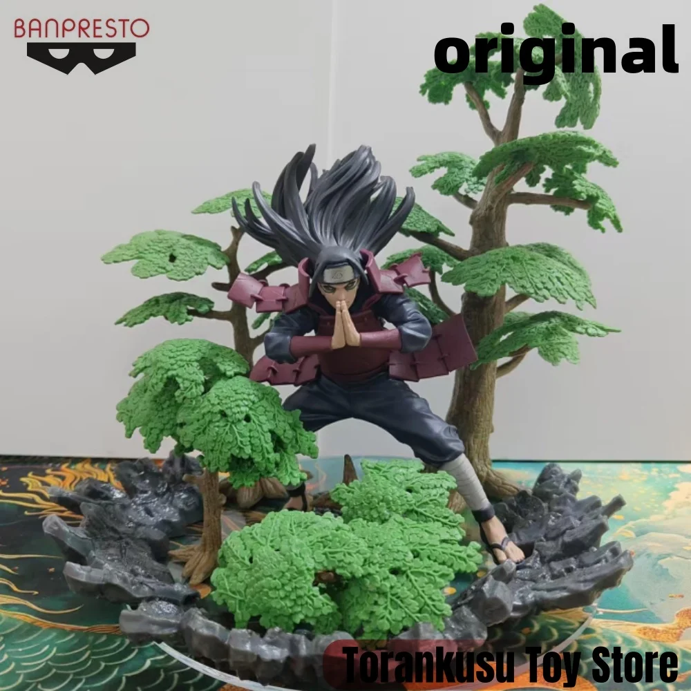 BANPRESTO NARUTO SHIPPUDEN Anime Figurki Akcji Senju Hashirama z Podstawką Drzewną Model Figurka Oryginalna Figuarts Dekoracja