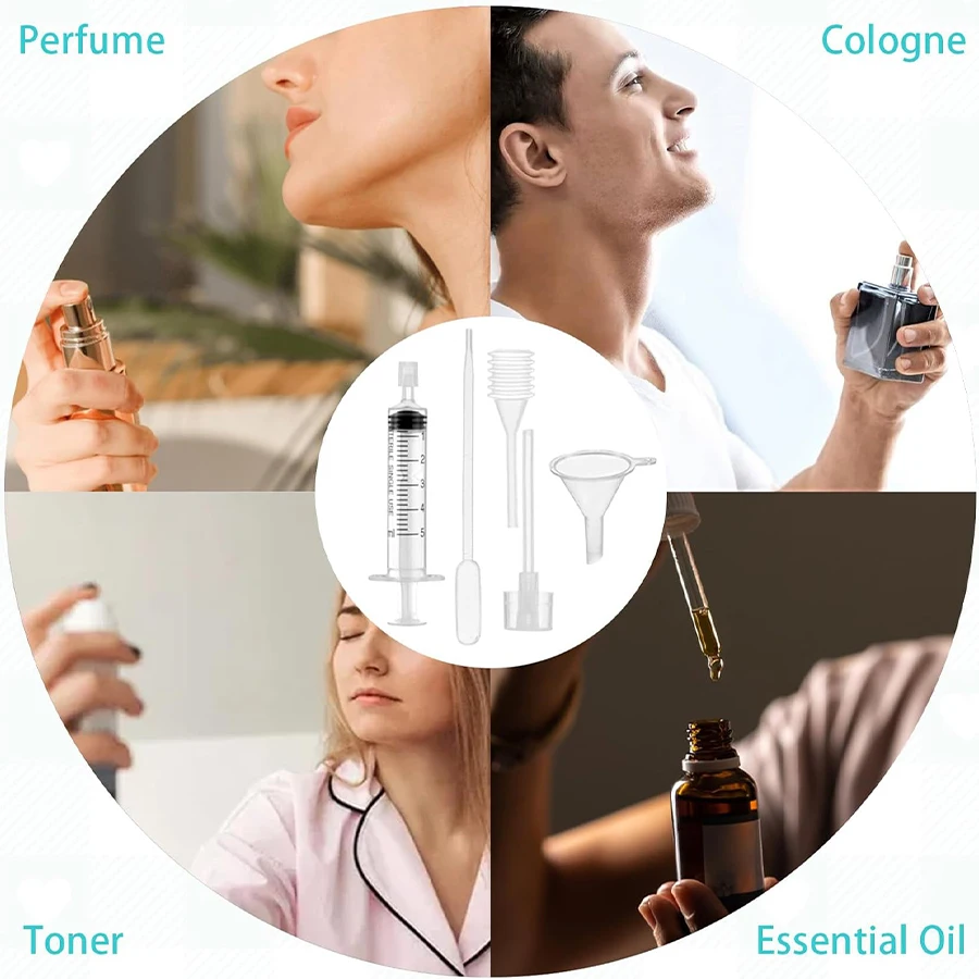 40Pcs/8Pcs Perfume Refill Pump Tool, Perfume Decanter Kit Dispenser with Adapter Tool for Perfume Transfer, Plastic Perfume Extractor Syringe Refill Tool view 4
