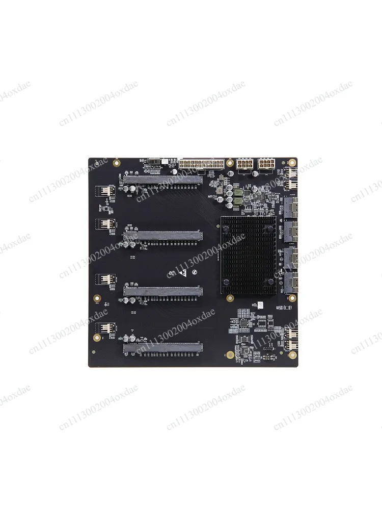 Karta rozszerzeń PLX88096 PCIe4.0 z czterema slotami na GPU, o szerokości 65 mm, plug-and-play do rozszerzania GPU w stacjach roboczych. — 2