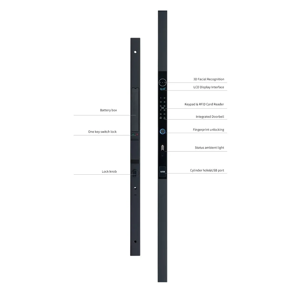 Fingerprint Wireless Facial Recognition Digital Electronic Automatic Intelligent Door Lock