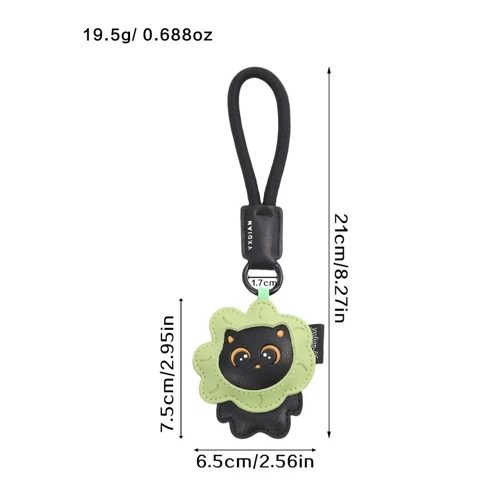 Niedlicher Cartoon-Kätzchen-Schlüsselanhänger aus PU, Bunter Taschenanhänger, Lustiger Autoschlüsselring, Kindergeschenk, Neuer Kawaii-Trend, Modischer Spaß-Schlüsselanhänger, Coole Neuheit – Detail 2
