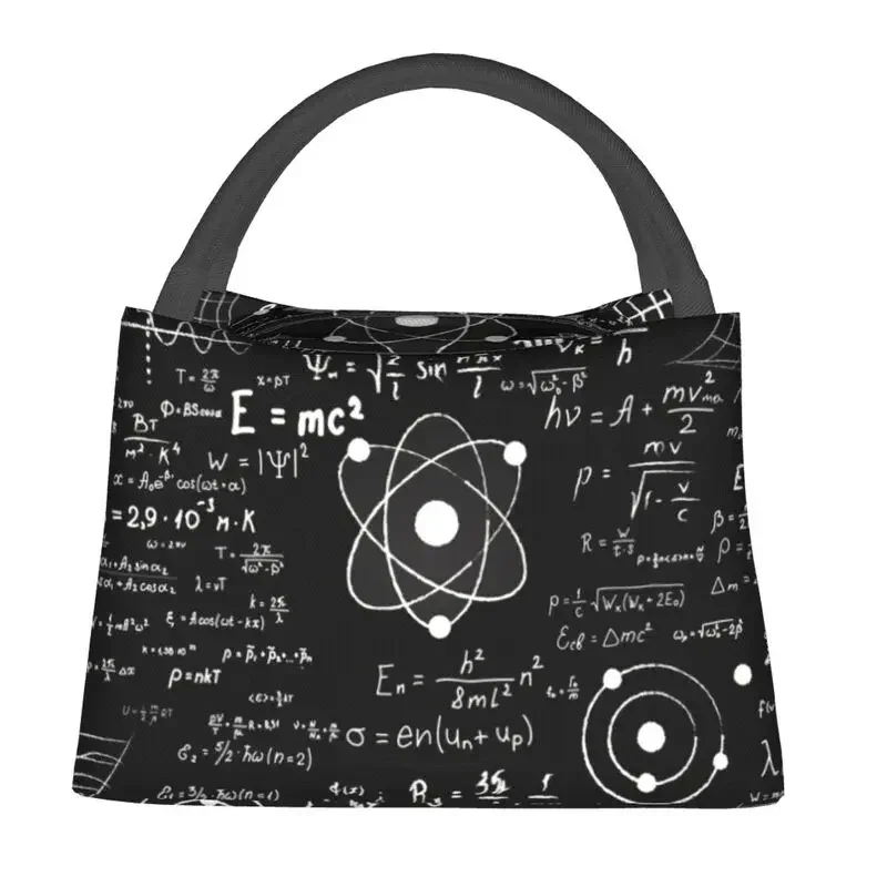 Custom Geek Math Teacher Lunch Bag Women Warm Cooler Insulated Lunch Box for Office Travel