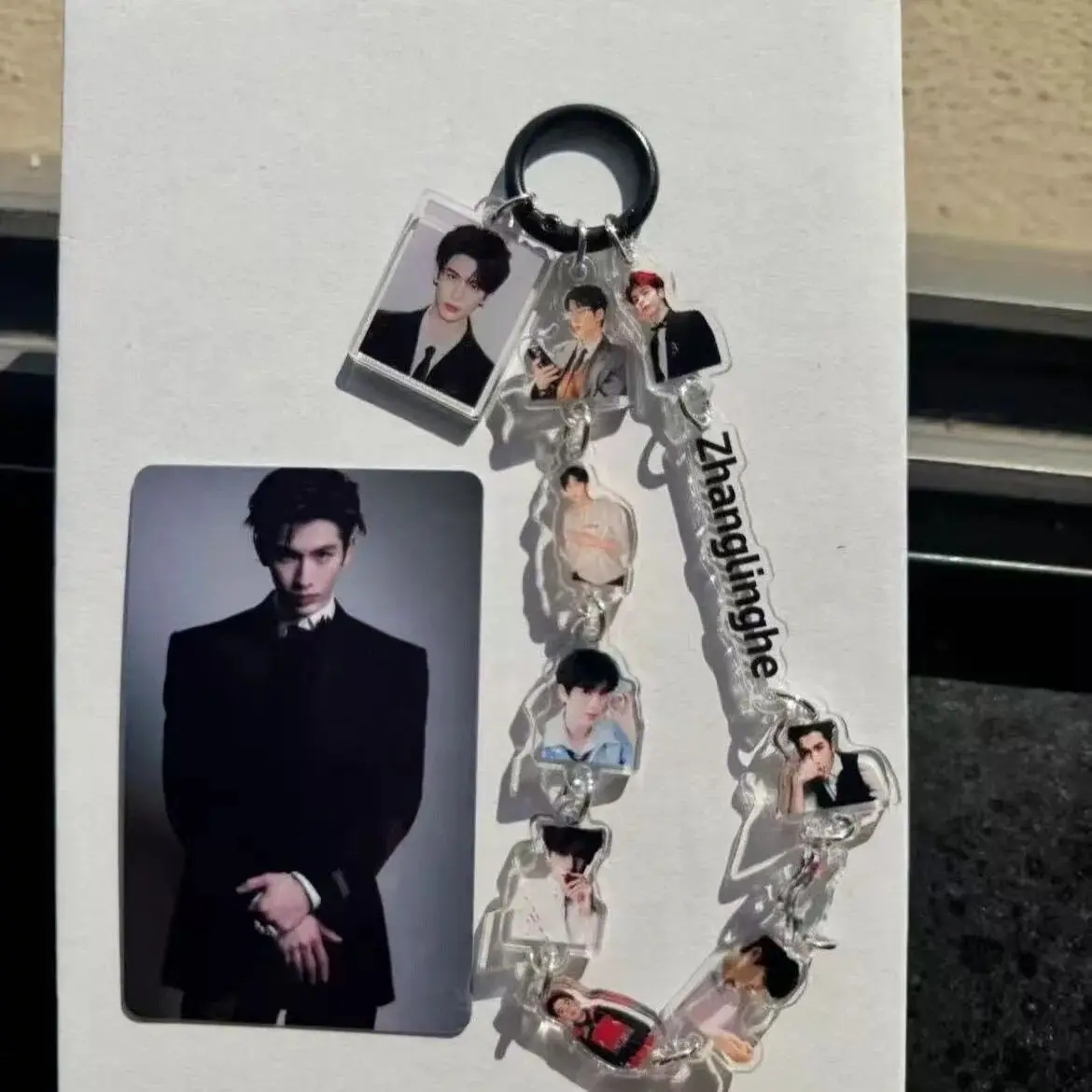 zhanglinghe acrylic keychain bag charm support pendant