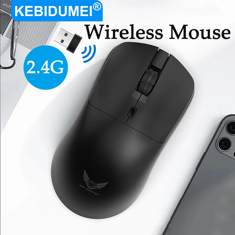 Mouse sem fio 2.4g dpi ajustável para jogos, ergonômico, para escritório, leve, recarregável, para pc/laptop/macbook pro