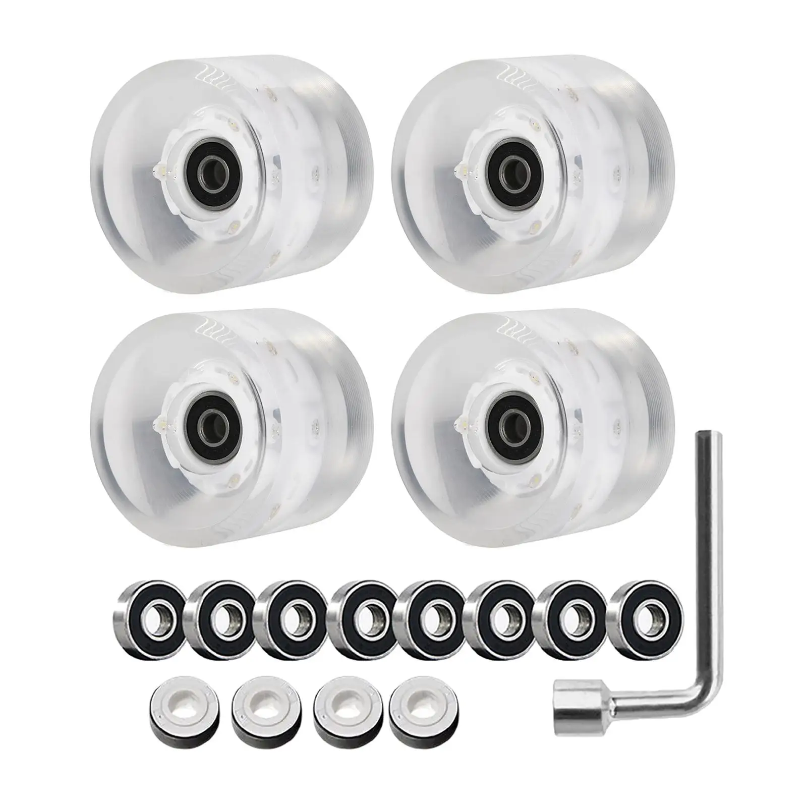 

4 Pack Quad Roller Skate Wheels 58x32mm Skateboard Street for Skateboarding