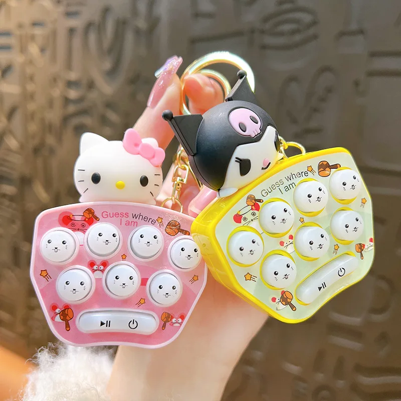 Sanrio Hello Kitty Game Console Mini Handheld Whack-a-mole Mini Decompression Game Console Children\'s Educational Toys