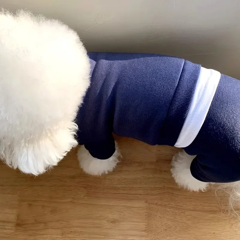 Pet Jumpsuit Small Dog Clothes Casual and Simple Four Legged Hoodie Teddy Bear Small Dog Cat Pet Clothing Puppy Clothes