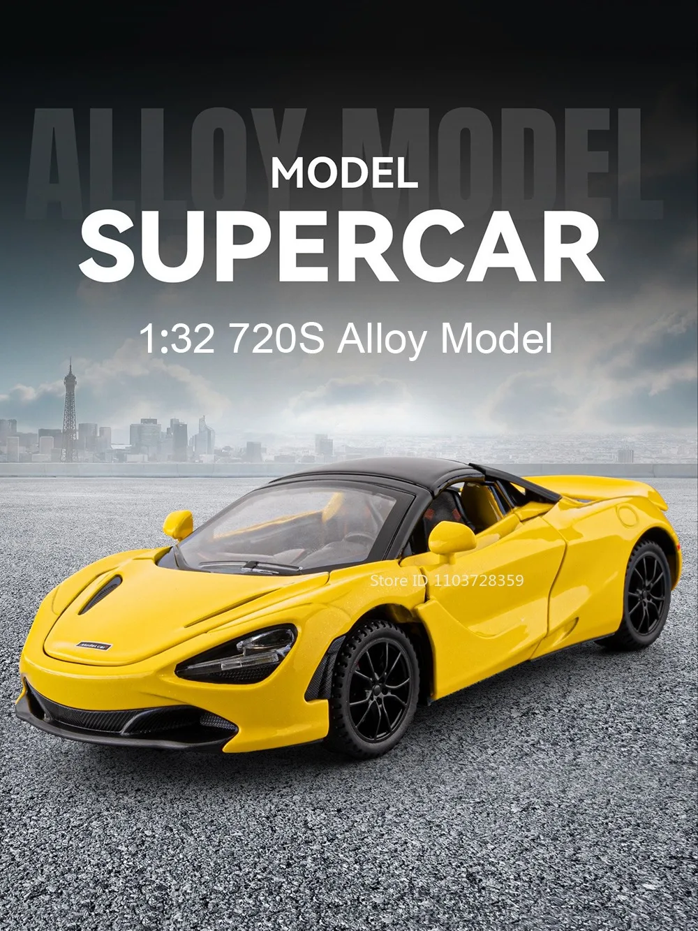 1:32 720S Senna Modell Spielzeug Sportwagen Legierung Druckguss Sound Licht Exquisite Innen Zurückziehen Supercar Modelle für Kinder präsentiert – Detail 1