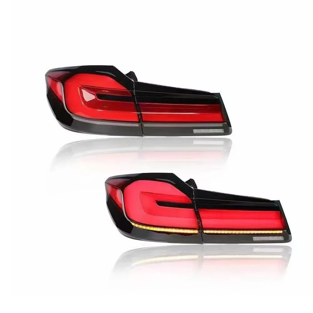 For BMW G 38 520L Car LED Taillights 12V Clear and Red Lens Color Inner and Outer Rear Position Blue Light Color