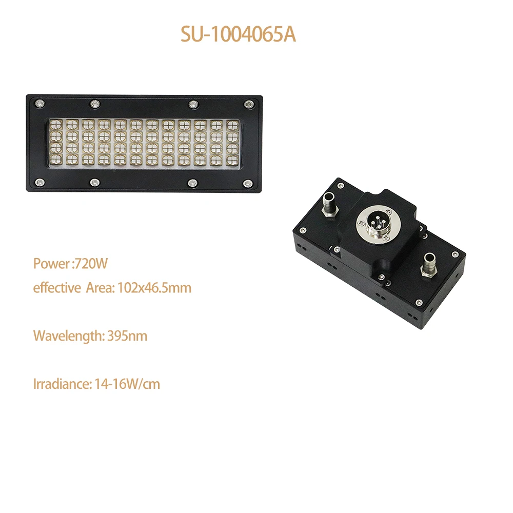 720W 100*40 Water Cooling Linear UV LED Curing Light 395nm For Inkjet Coding, UV Shadowless Glue FPC LCD Curing