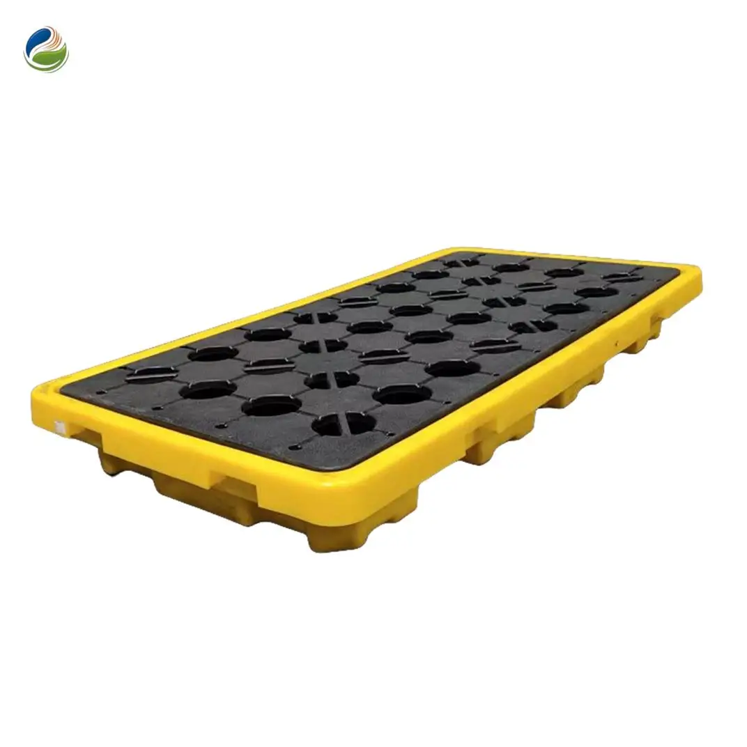Best Sale Plastic Security & Protection Product 4 Drum Oil Spill Pallet 1300x1300x150mm For Containing Spills