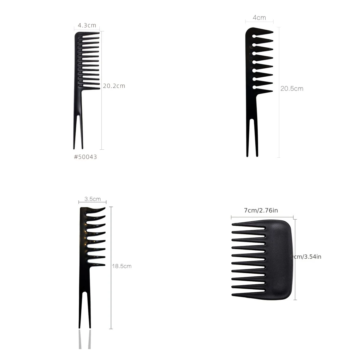 Wide Tooth Curl 1/2/3/4pcs Comb Detangling Comb Texture Comb For Curly Wet Wavy Thick Hair Wigs Salon Barber Hairstyle Tool