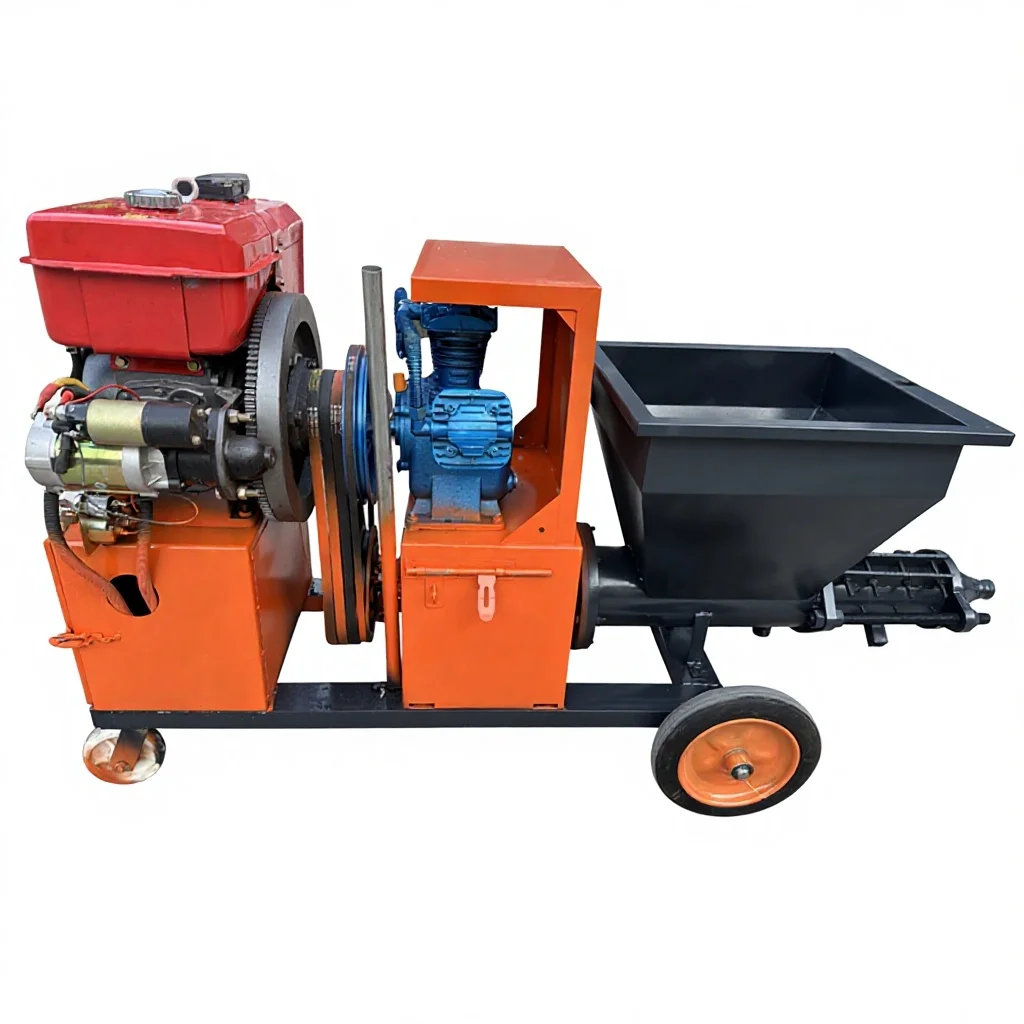 Diesel power High-pressure Spraying Machine Multi-functional Coating Cement Mortar Grouting Putty Stone Paint Plaster Spray Gun