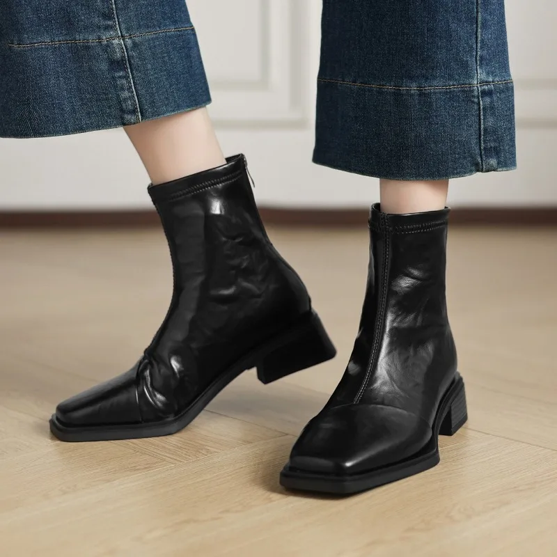 2026 New Style Fashion Short Boots - Women's Autumn-Winter New Product - Back Zip