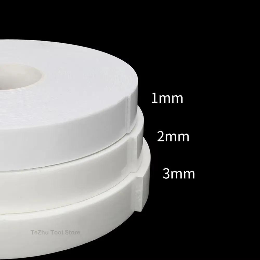 

1mm 2mm 3mm Thick White Super Strong Double Side Adhesive Sponge Foam Tape For Mounting Fixing Pad Sticky Width 10-200mm