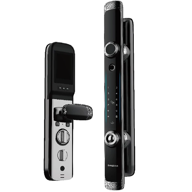 Intelligent With Screen Home Door Lock Password Security Smart Fingerprint Electronic Door Lock