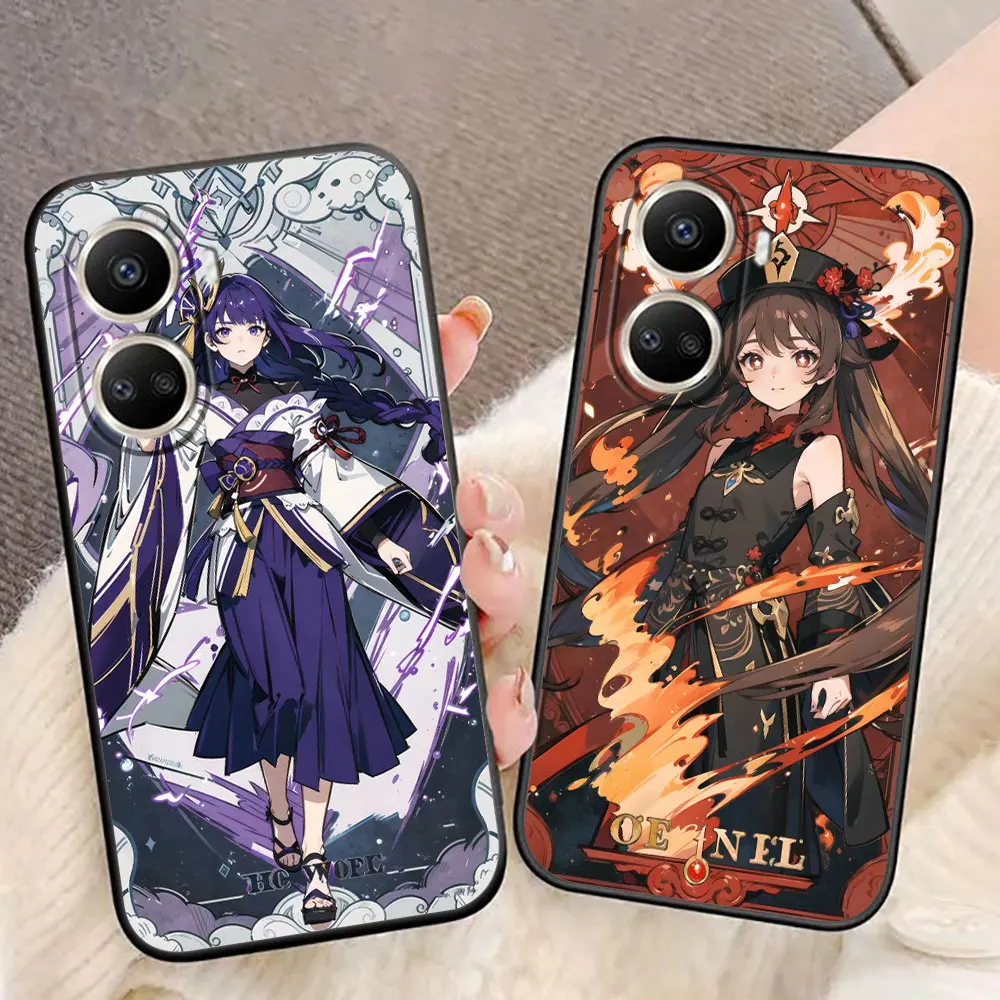 Genshin Impact Anime Phone Case For Huawei NOVA Y90 Y70 Y61 10 10SE 9 8 8I 7 7I 6 SE 5 5I 4 3 3I 2 Pro Case Funda Coque Shell