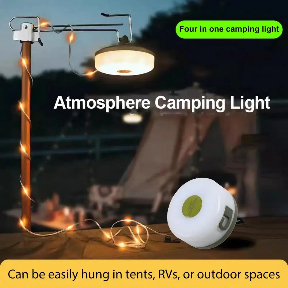 Retractable Outdoor Camping Light Waterproof Fairy Light USB Rechargeable LED Lamp Garden Patio Yard Tent Decoration Lantern