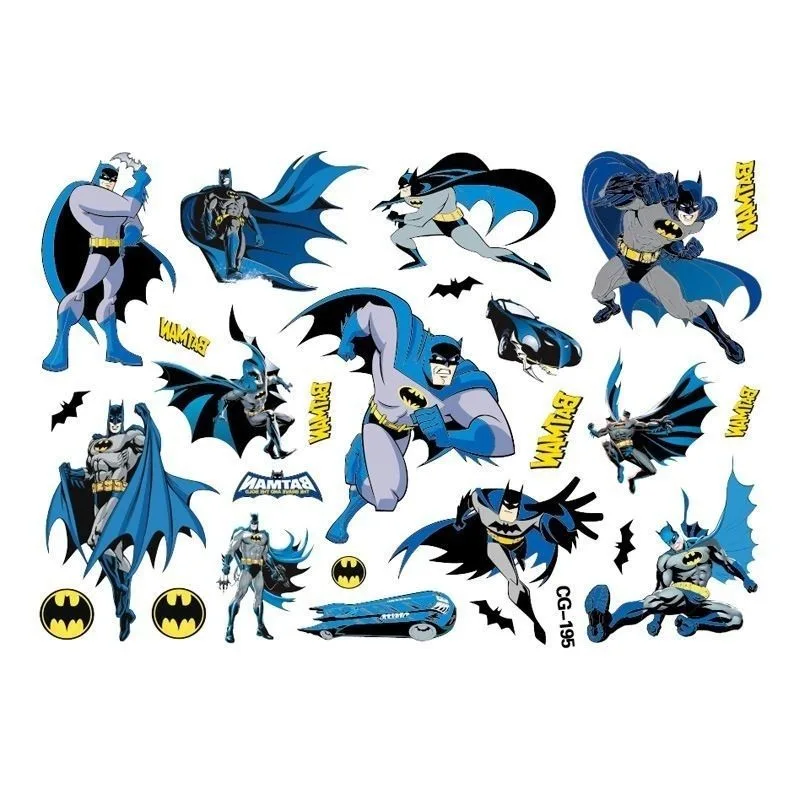 BeastKingdom Batman Cartoon Student Einweg Tattoo Aufkleber Hohe Farbwert Geburtstag Party Lustige Neue Wasser Transfer Aufkleber