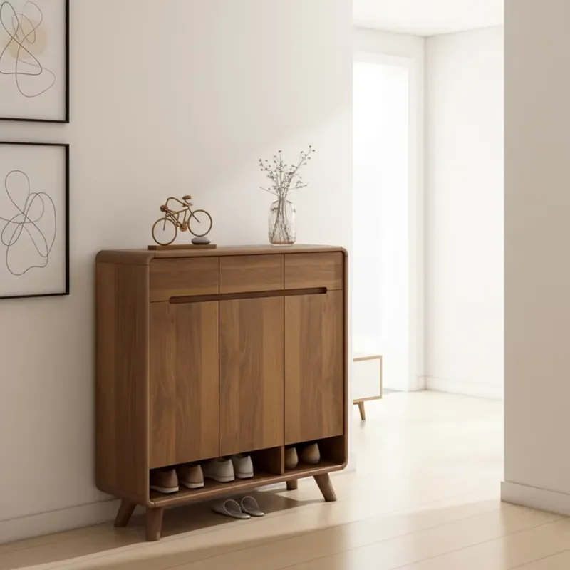 Hot Selling Durable Eco-Friendly Modern Wooden Shoe Cabinet with Dust-proof Storage 24-35 Pair Capacity