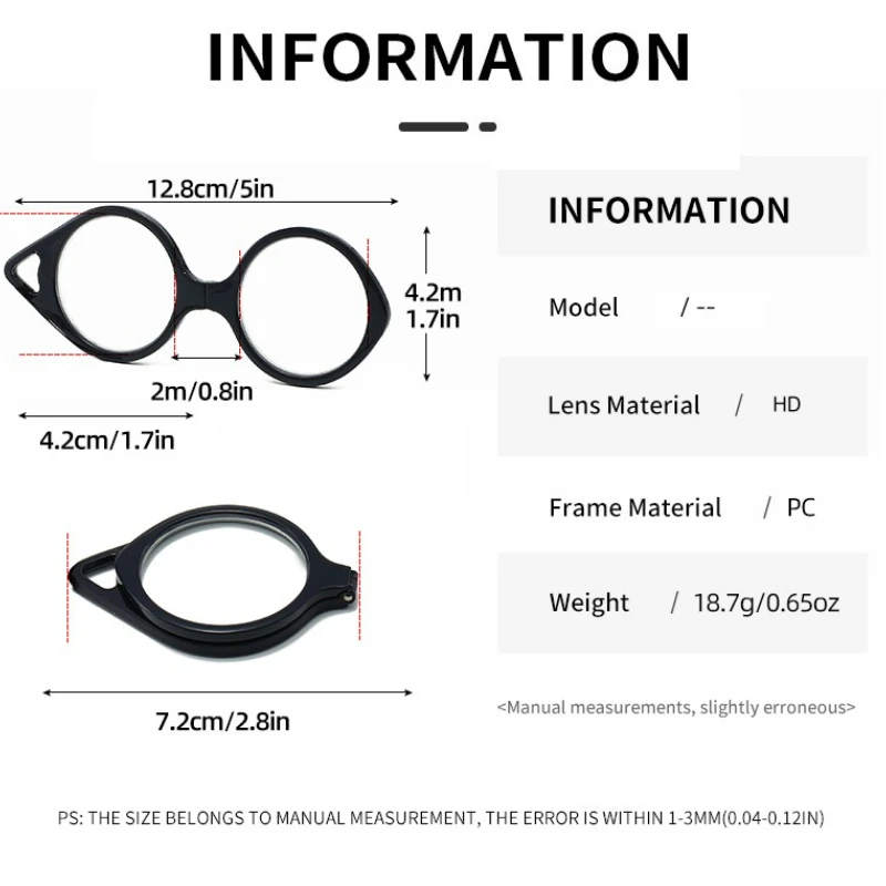 Fashion  Neck Hanging Foldable Reading Glasses +1.0 To +4.0 | Portable Hands-Free/Lightweight Magnifier for Seniors with Chain - Image 6