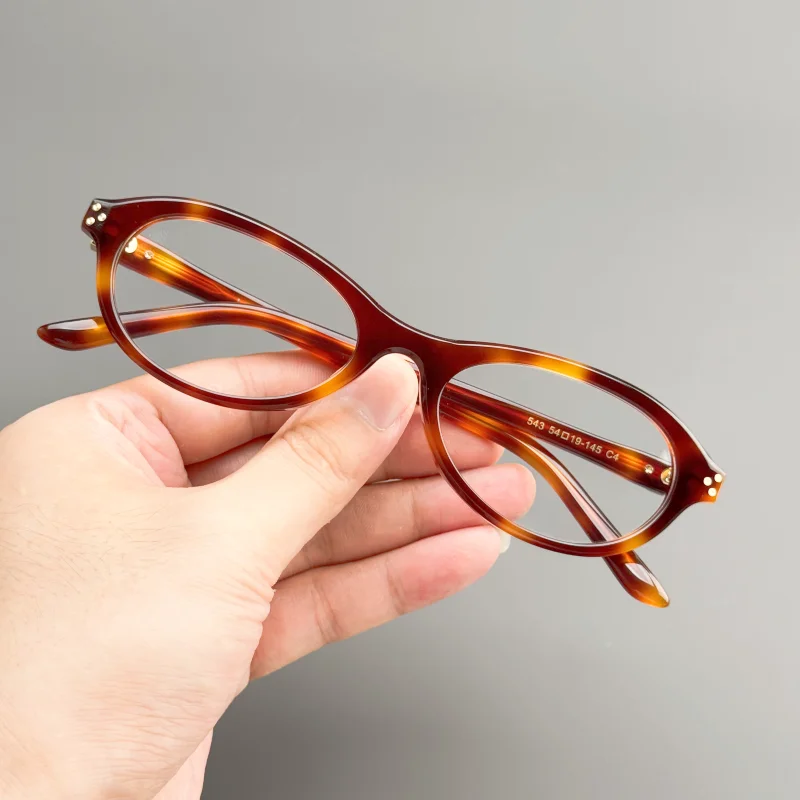 

Retro handmade cat-eye acetate fiber eyeglass frames for both men and women, small frames, optical eyeglass frames, myopia presc