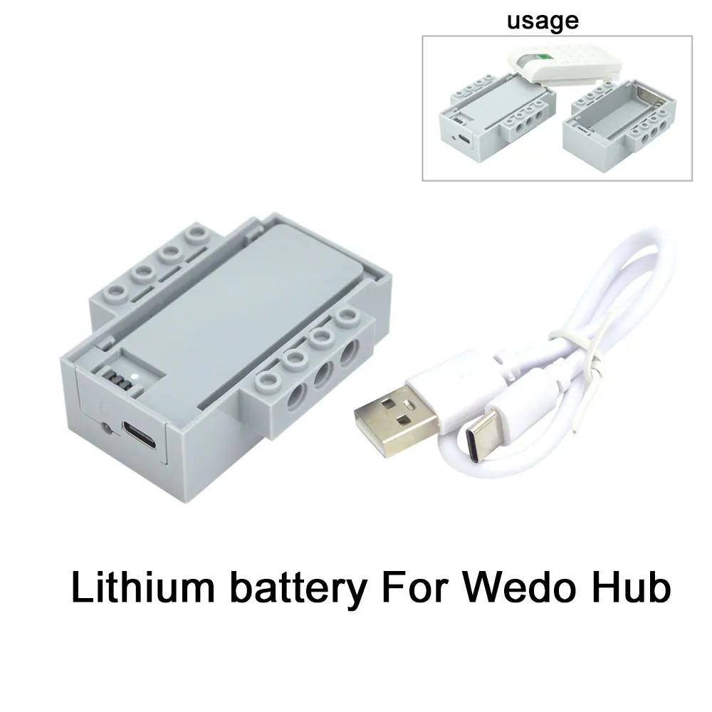 Electric PF Parts Lithium Battery For Wedo 45300 Hub and WeDo 3.0 Software Medium Motors 21980 45303 Leduo Buidling Blocks