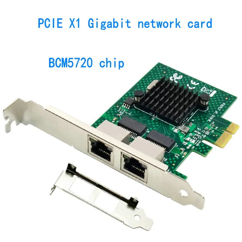 Broadcom 5720/5718 2Port 1Gbps PCIe Ethernet Adapter Card BCM5720 Gigabit Network Card PCIE RJ45