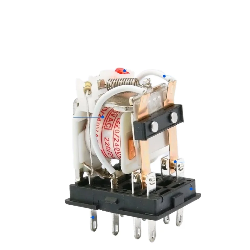 

HH52P 53P 54P 62P My2Nj Small Intermediate Electromagnetic Relay Module Light Strip Base 220V 12V Electromagnetic Relays Racks