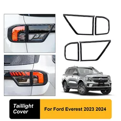 Car Tail Lamp Light Cover Tail Lights Cover Surround Trim For Ford Everest 2023 2024 Rear Lamp Hood 4X4 Car Accessories