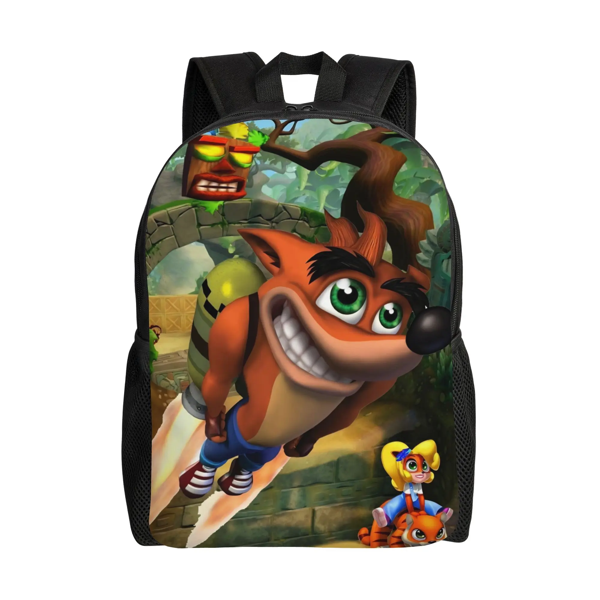 Crashd Bandicoots Game Backpack for Men Women Fashion Student Work Daypack Aku College Canvas Bags Sports