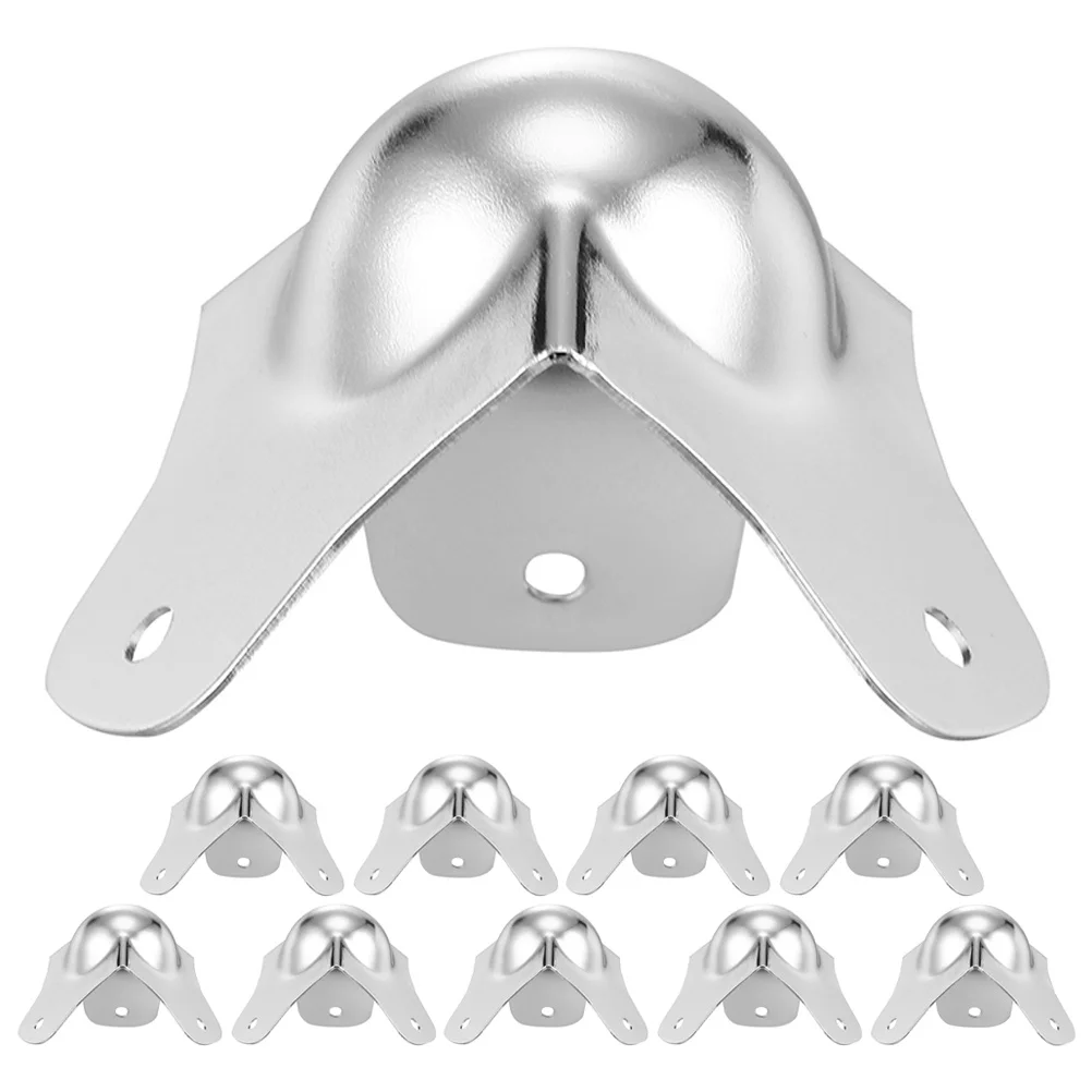 10 pçs protetores de borda de canto bola de ferro em forma de metal guardas para armário de vôo caso de armazenamento à prova de colisão anti-risco ferragem