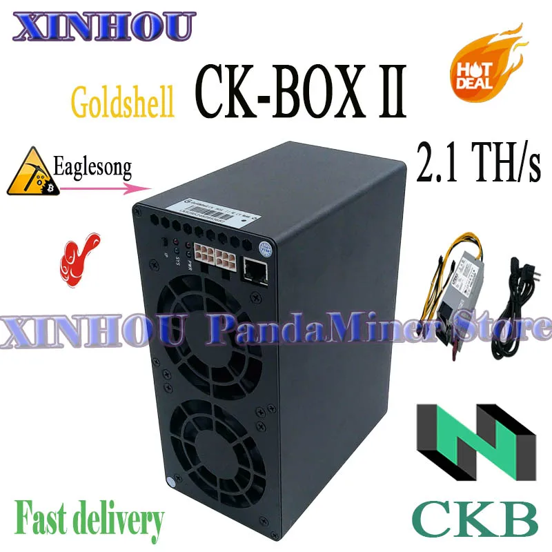 

New Goldshell CK BOX Ⅱ miner 2.1TH/s with PSU Home Low Noise Nervos Network CKB Mining better than ASIC CK LITE CK6 CK5