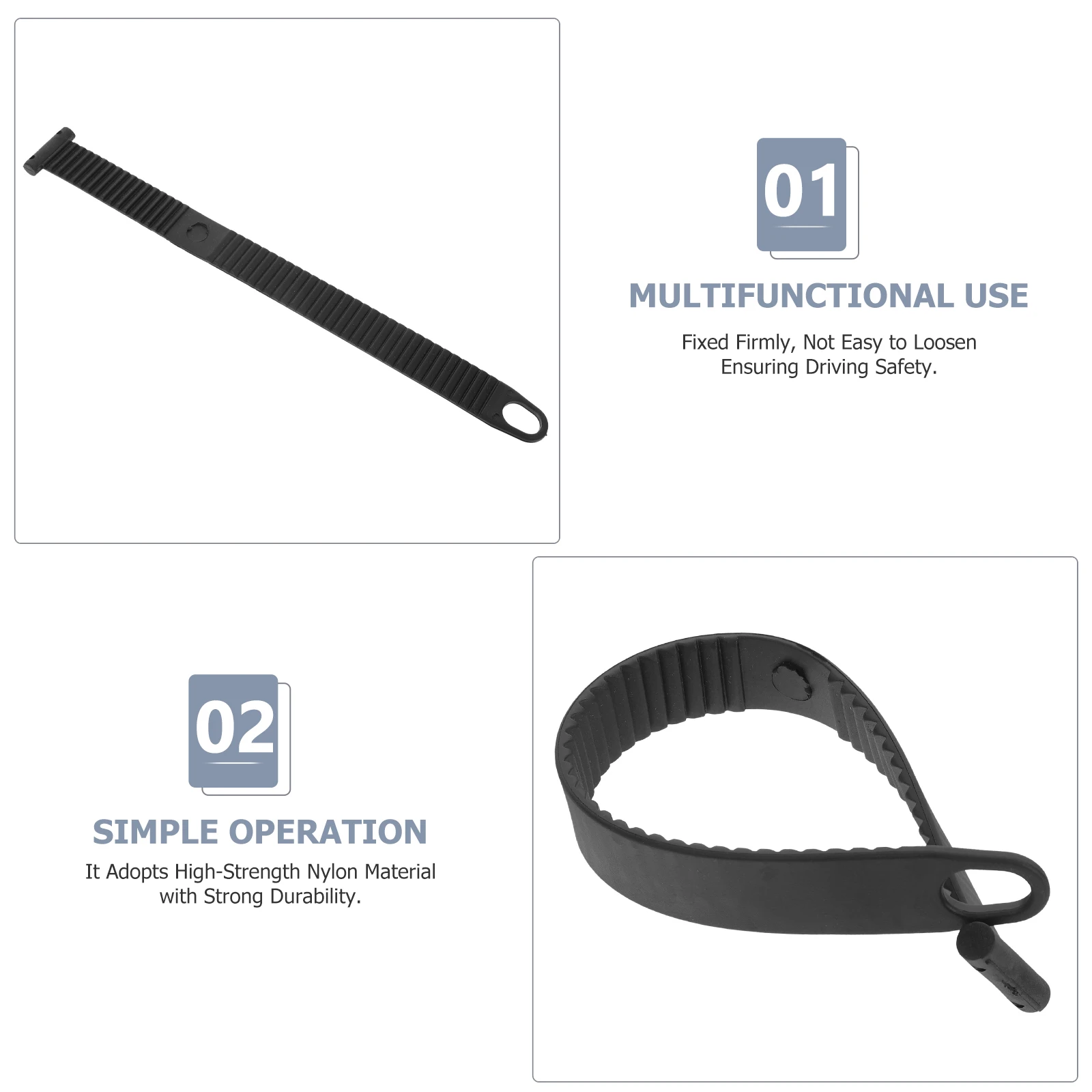 

Heavy-Duty Portable Rubber Belt Bike Luggage Strap Multi-Use Cargo Fixing Strap Motorcycle Bicycle Trunk Quick Release Fixation