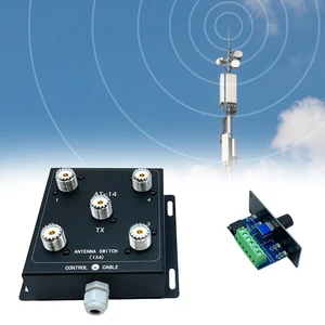 4-Way Coax Remote Antenna Switch Antenna Switch 500W PEP Antenna Signal Switch Antenna Splitter Switch for Radio Stations