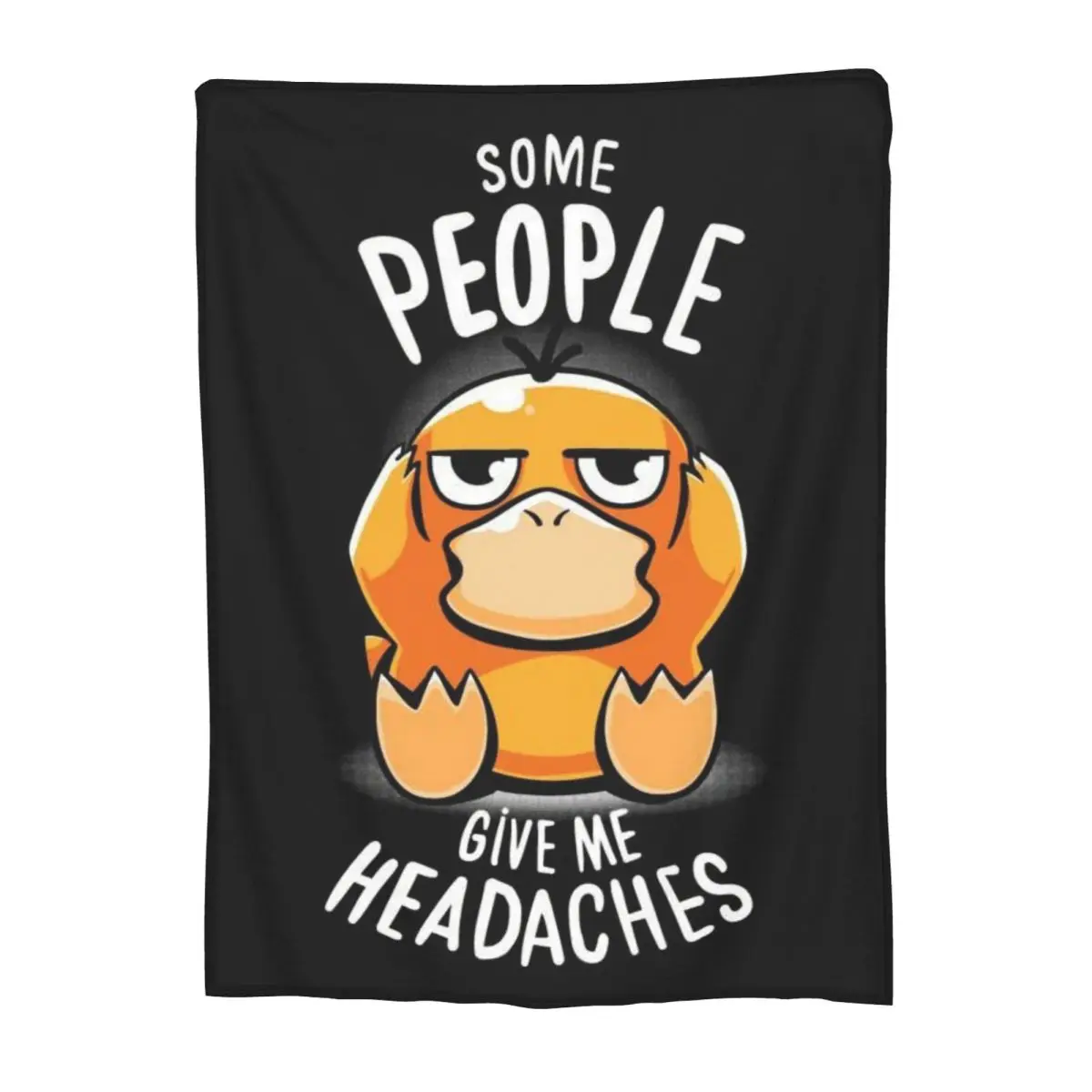 مخصص ثلاثية الأبعاد طباعة P-Psyducks أعطني الصداع البطانيات مريحة لينة الفانيلا الصيف رمي بطانية لغرفة نوم أريكة في الهواء الطلق