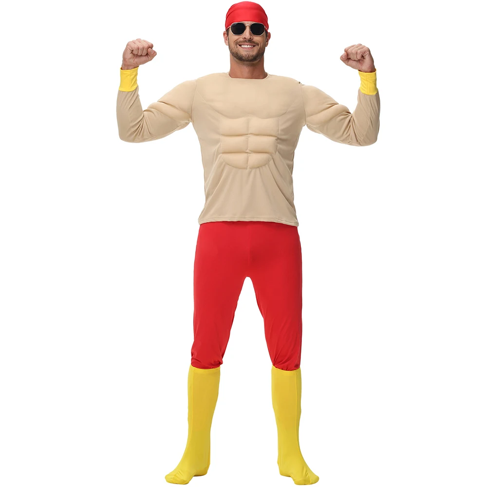

Adults Six Pack Shirt Men's Muscle Clothing Halloween Funny Muscle Costume Cosplay Outfit Comedy Stage Performance Men Top