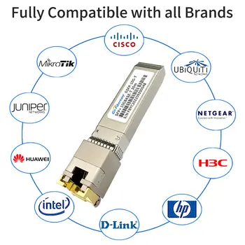 SFP 10G RJ45 收發器模組 SFP-10G-TX 10GBase-T RJ45 銅纜 30公尺 適用於 Mikrotik/TP-Link/Zyxel/Hasivo/AUSU 光纖路由器/交換器 10 最佳銷售 澤克塞爾 - №4