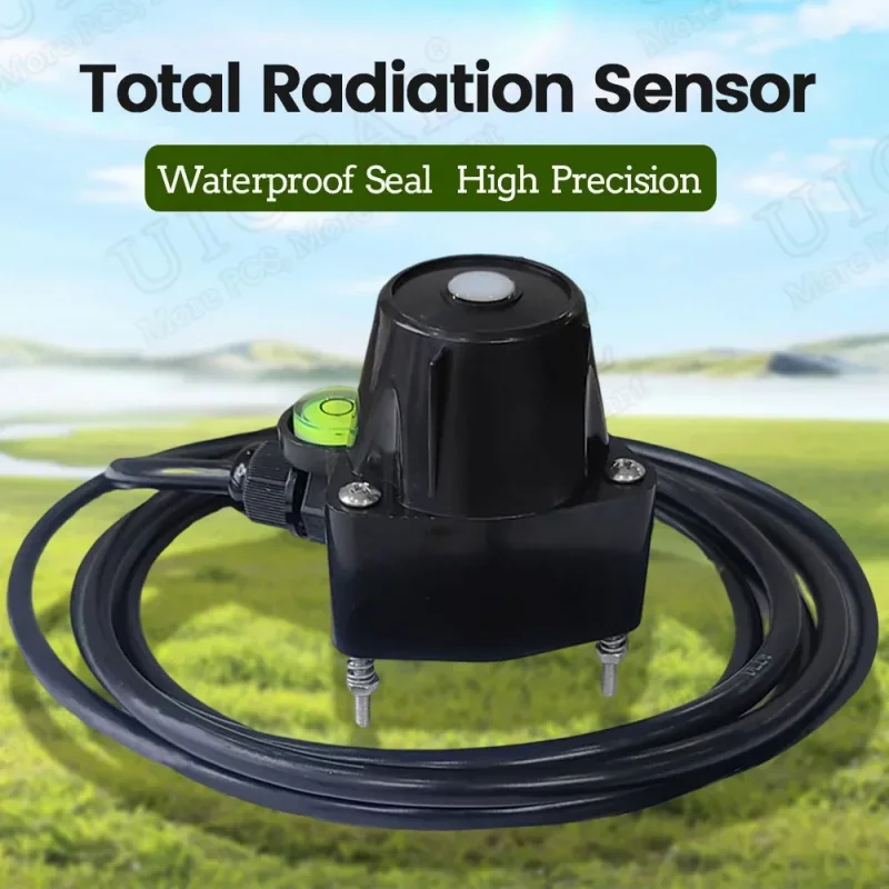 Total Solar Radiation Sensor 0-2000W RS485 0-2V 4-20MA 400-1100nm Light Detector Sunshine Radiation Sensor Transmitter Pyranomer