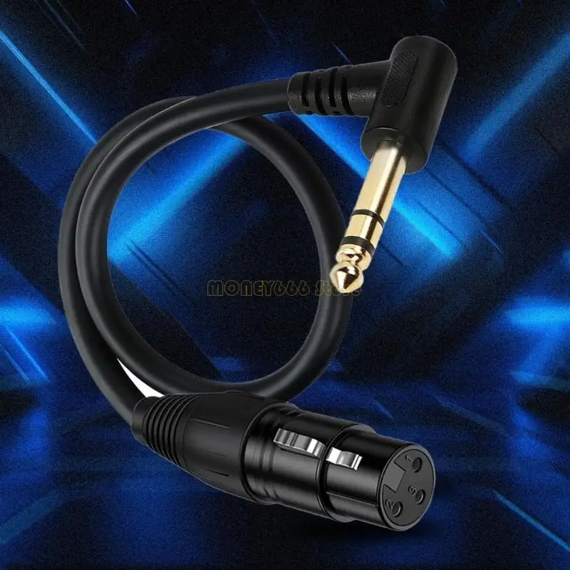 F62C 1/4 inch Male to XLR Stereo Balanced Adapter Cable,XLR to 6.35mm TS/TRS Stereo Microphone Converter Cable