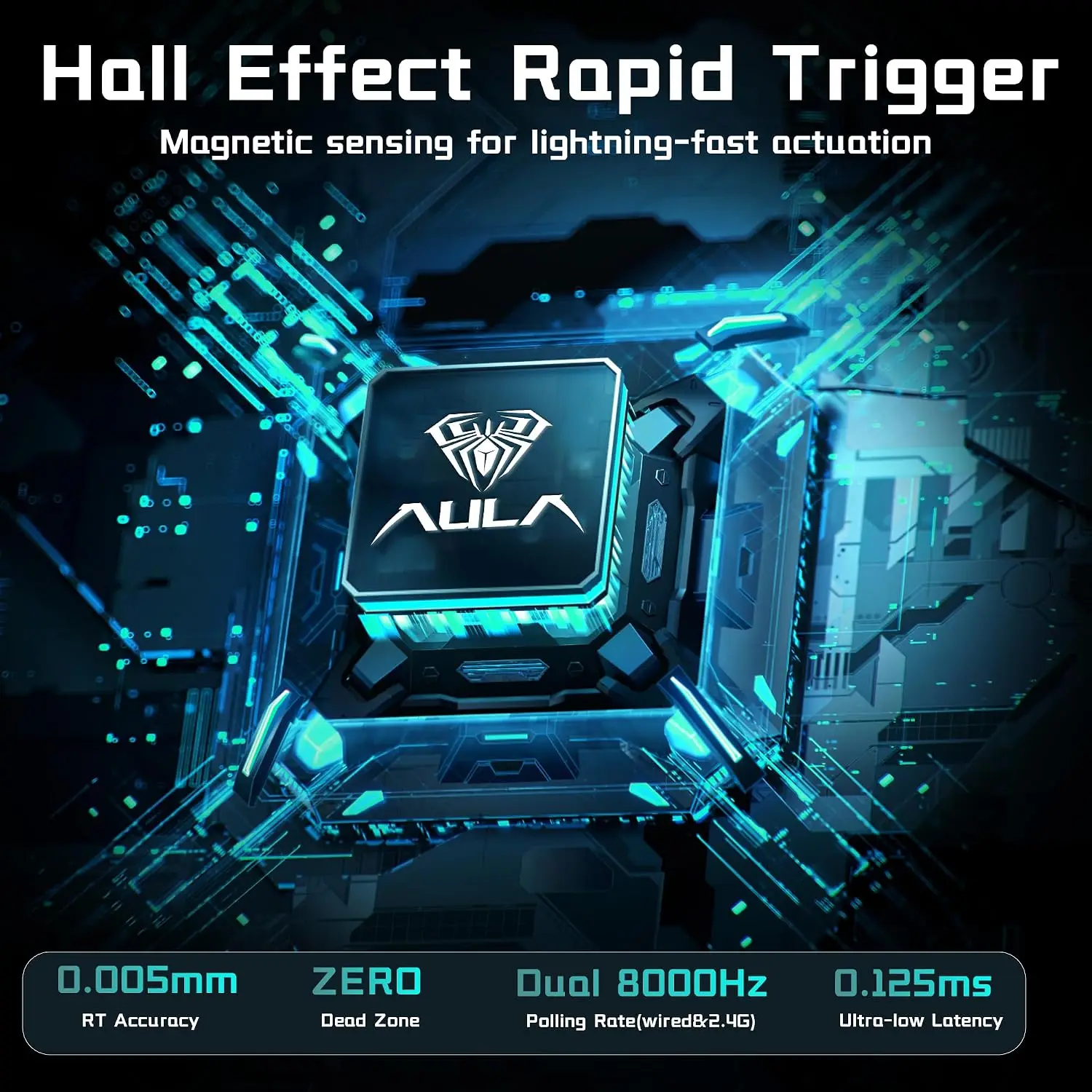 AULA HERO 68XS Gaming Keyboard Magnetic Switch Mechanical Keyboard Rapid Trigger 8K Return Rate 128K Scan Rate RGB Backlit - view 2