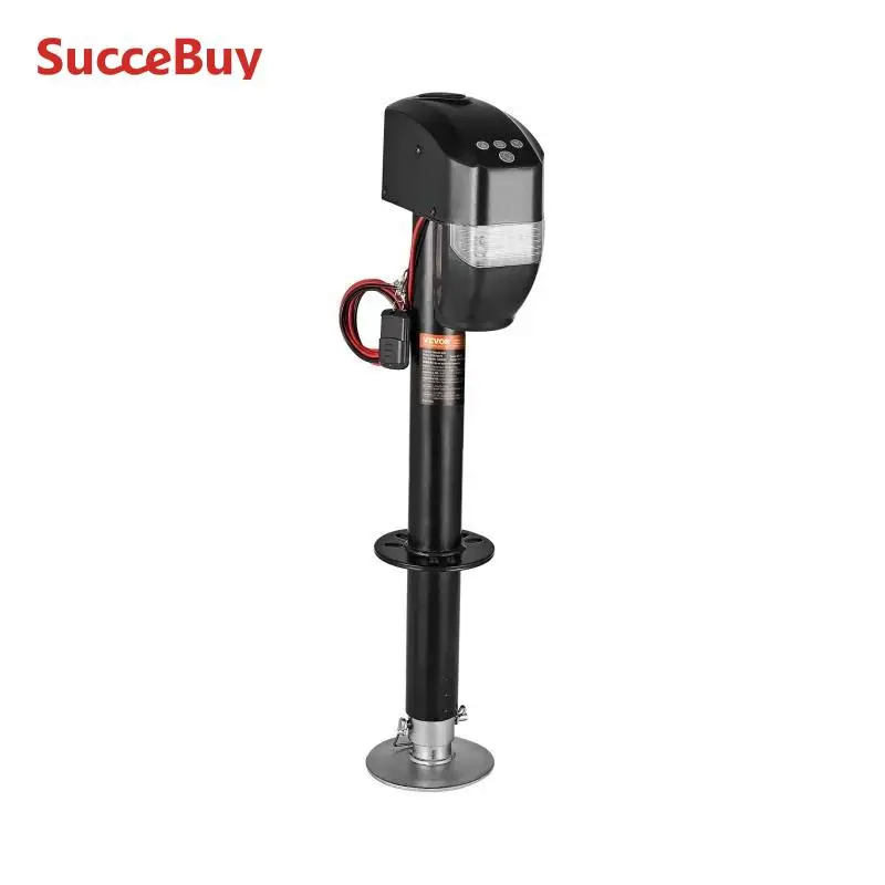 

SucceBuy 5000 lbs RV Power Tongue Jack 10"-28.3" Lift with 2 Way Connector & Remote Control Trailer Jack for Campers Cars