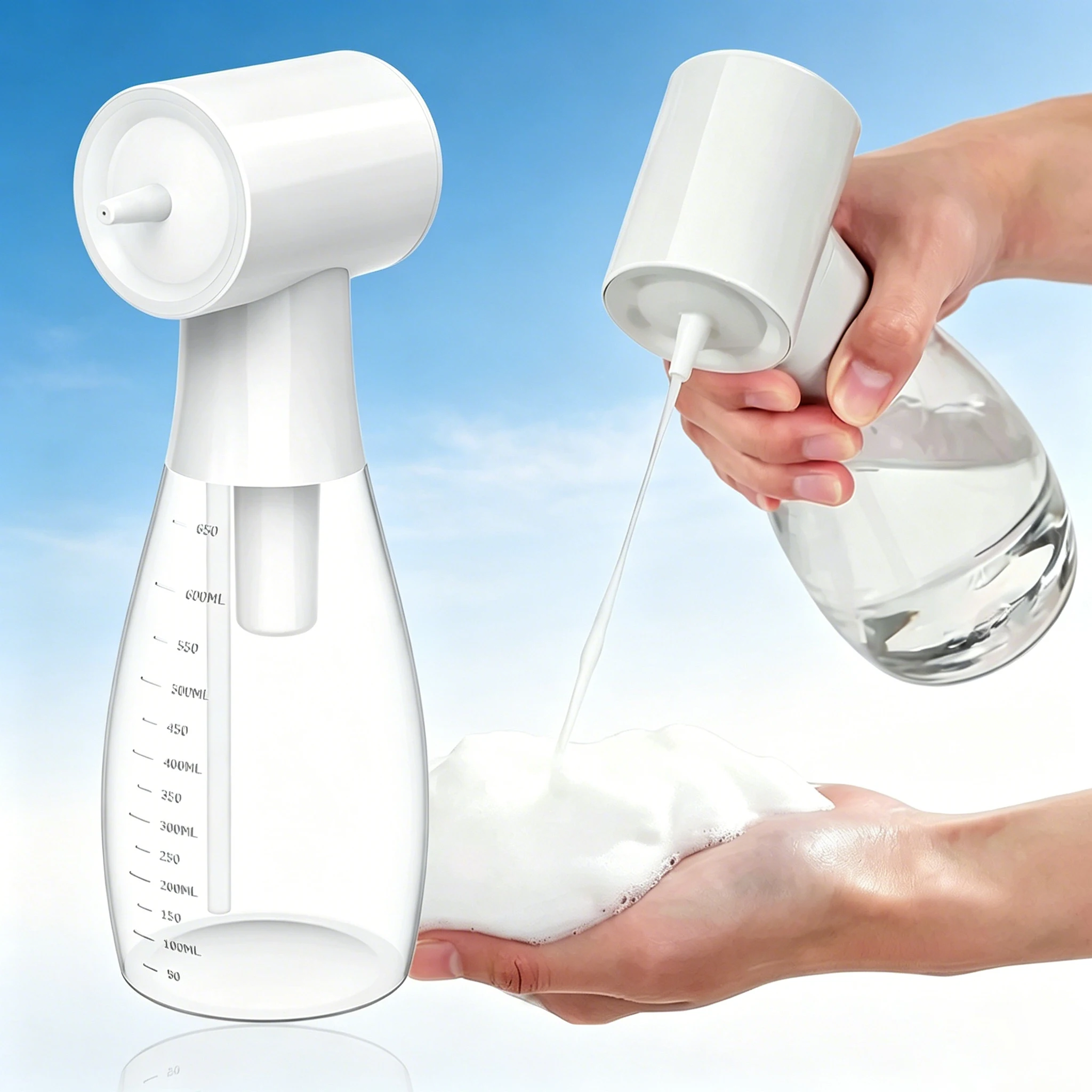 

Электрический аэратор объемом 650 мл, высококачественный водонепроницаемый дозатор для пены из АБС-пластика с сенсорной технологией, портативный размер, дозатор для мыла